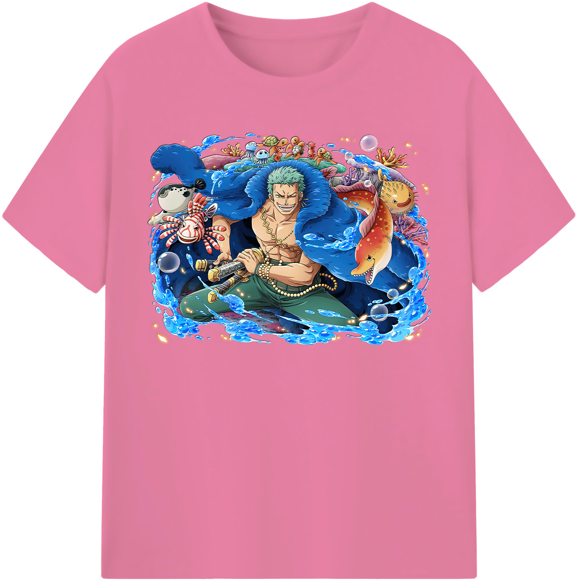 （画像用） ワンピース ロロノア・ゾロ ONE PIECE Roronoa Zoro 綿100％半袖Tシャツ（フロントプリント）